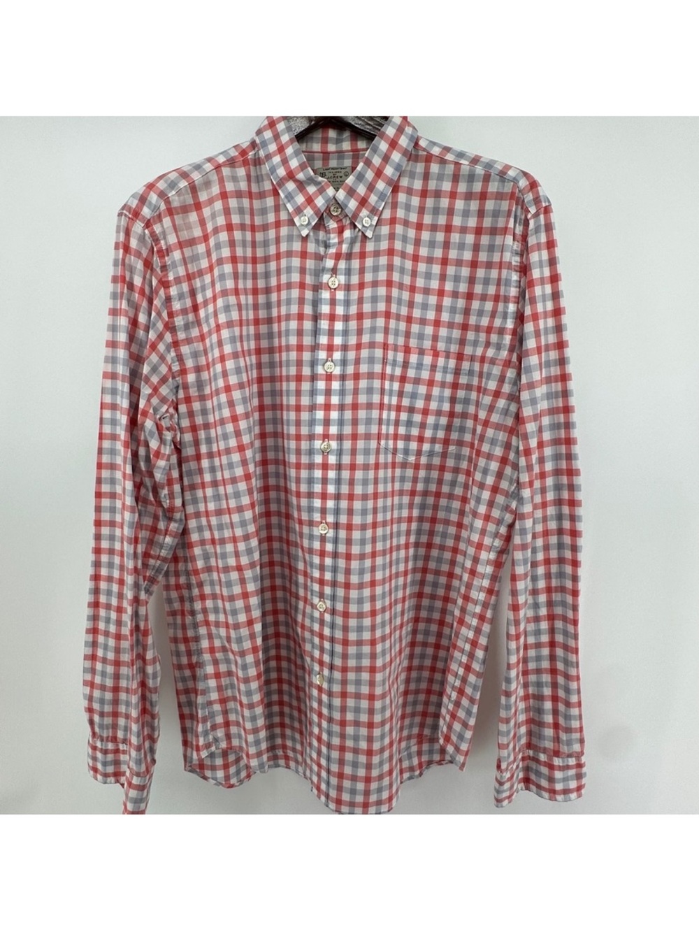 J. Crew Red White and Blue Check Button-Down Shirt